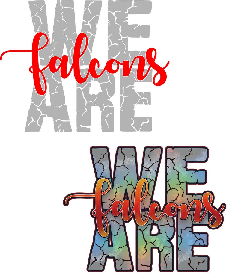 Distressed We Are Falcons Bundle | Svg, Png, Dxf, Eps| FREE Colorful ...
