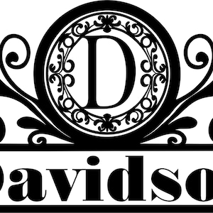 Split Monogram Svg D Circle Svg | Svg Png Dxf,Eps  | Wedding Monogram D Svg | Monogram Files for Cricut | Script Monogram D | One of a kind