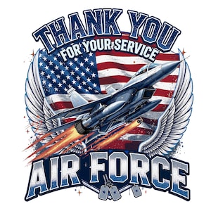US Airforce Thank You For Your Service PNG | Png Sublimation | Airforce Wall Print