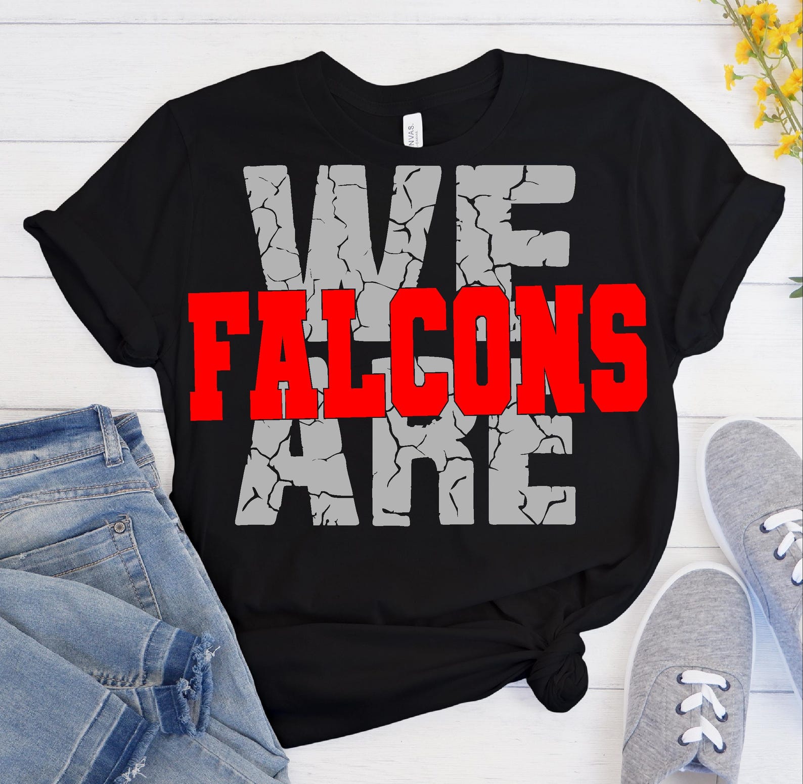 Distressed We Are Falcons Bundle | Svg, Png, Dxf, Eps| FREE Colorful ...