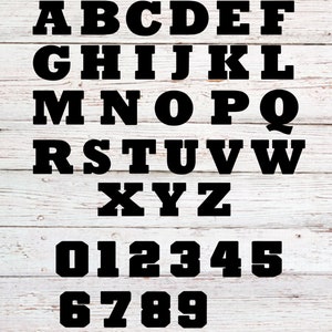 Fonte Big Block SVG, letras e números individuais, um arquivo Svg / arquivo facilmente separado no Design Space