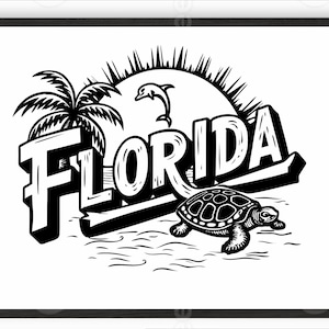 FLorida SVG | SVG, Png, Dxf, Eps | Wand Druck