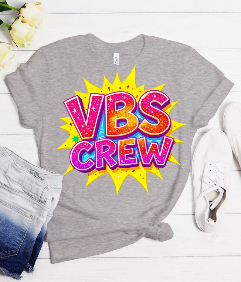 Vbs Lettering VBS Crew PNG: Vacation Bible School Shirt Design (digital Download - Etsy