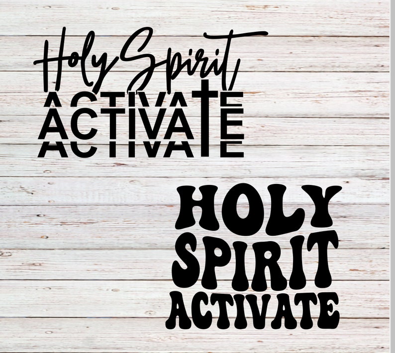 Holy Spirit Activate SVG Set Svg Png Dxf Eps 2 Separate - Etsy UK