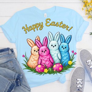 Happy Easter Peeps Png | Easter Bunny PNG, Happy Easter PNG, Faux, Easter Holiday Sublimation Design