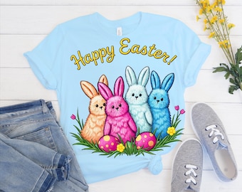 Frohe Ostern Bunny Peeps PNG: Urlaub Sublimation Design