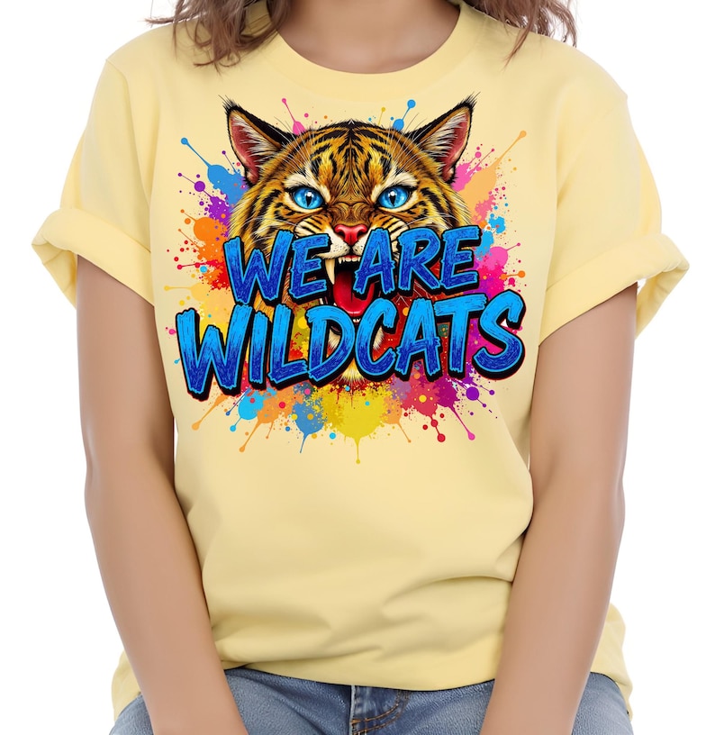 Wildcats Paint Splash PNG Set: Football Team Sublimation (digital ...