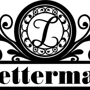 Split Monogram Svg L Circle Svg | Svg Png Dxf,Eps | Wedding Monogram L Svg | Monogram Files for Cricut | Script Monogram L | One of a Kind