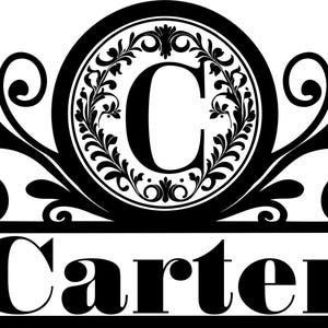 Split Monogram Svg C Circle Svg | Svg Png Dxf,Eps | Monogram Svg | Monogram Cricut | Script Monogram C | Wedding Monogram | One of a kind