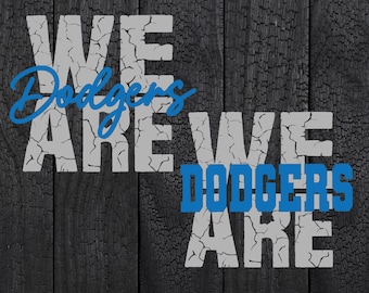 Beunruhigt sind wir Dodgers | SVG, Png, Dxf, Eps |: Baseball, Football Pride Aufkleber (Digitaler Download)
