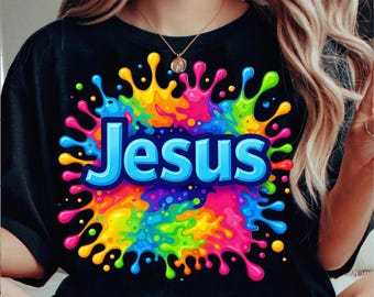 Imagem PNG de Jesus com respingos de tinta (Download Digital)