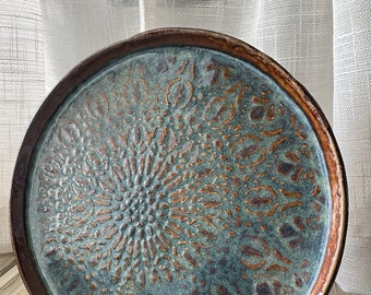 Decorative Platter, Floral Centerpiece, Dinner Table Decor (11 inch)