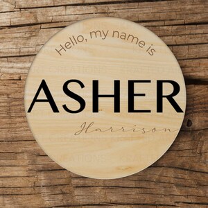 Baby Announcement Sign | Custom Baby Name Plate | Wood Sign for Name Reveal | Personalized Name Sign | Sign For Hospital | Wood Name Sign