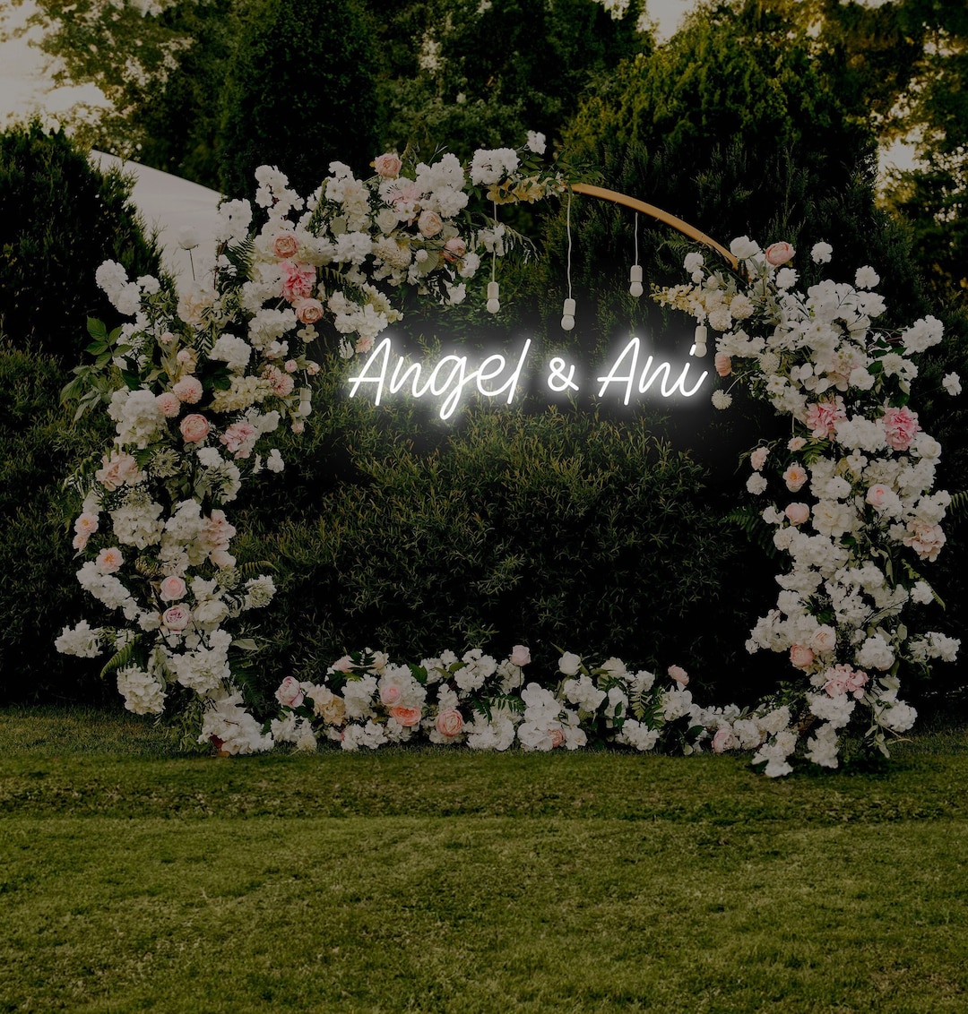 Custom Couple Name Wedding Neon Sign First Name Neon Light - Etsy