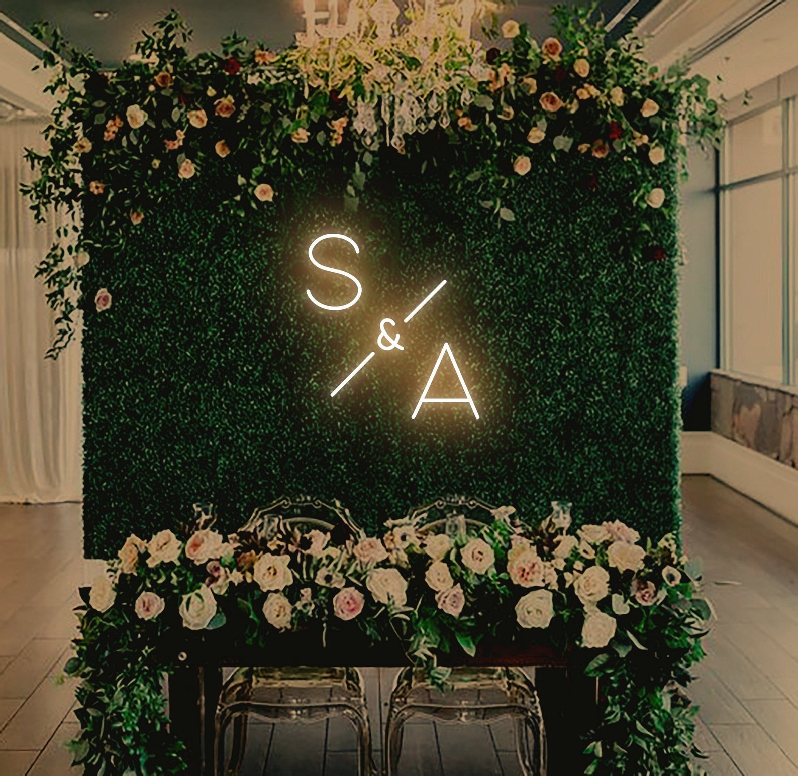 Image of Initials Wedding Neon Sign