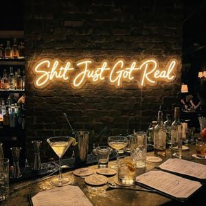 Aangepaste neonreclame en gepersonaliseerde led-balkverlichting - warmgele muurdecoratie voor speakeasy-opstelling, bruiloft afterparty, man Cave
