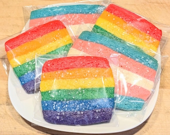 Specialty LGBTQ+ Pride Transgender Flag Sugar Cookies, One Dozen (12), Asst Designs