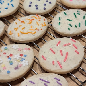 Spring Themed Sugar Cookies, Cream Cheese Icing, Assorted Egg, Butterfly, Bunny, Tulip