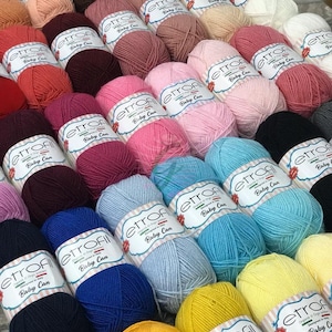 Etrofil Babydose, Babygarn, Amigurumi Garn, 100% Antipilling Acrylgarn, Pullovergarn, Strickjackegarn, Hutgarn, Schalgarn