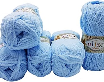 Alize Softy Plus, Baby Yarn, Amigurumi Yarn, Cardigan Yarn, Vest Yarn, Sweater Yarn, Accessory Yarn, 120m, 100g