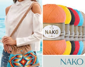Nako Calico, Amigurumi Yarn, Bikini Yarn, Shawl Yarn, Dress Yarn, Cardigan Yarn, Sweater Yarn, Blouse Yarn, Crochet Yarn,