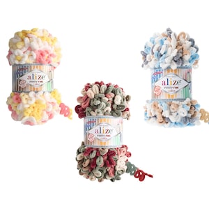 Alize Puffy Fine Color, Loop Yarn, Baby Yarn, No Needle, No Crochet, No Hook, Blanket Yarn, Baby Micropolyester yarns