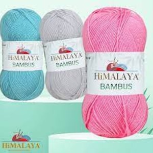 Himalaya Bambus, 100g, 260m, Bamboo- and Anti-Piling Acrylic, 4 seasons, Bamboo and Blend Yarns, Turkish Yarn