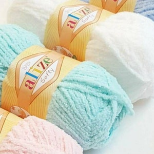 Alize Softy Plus Baby Yarn for Knitting Crochet Yarn Hand Knit Yarn Acrylic  Yarn Color Choice Baby Yarn Baby Hypoallergenic Antibacterial 