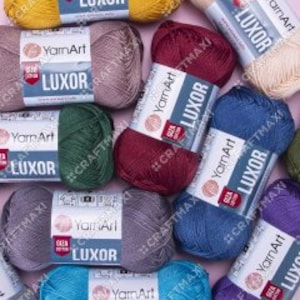 Yarnart Luxor, Mercerized Giza Cotton, Baby Yarn, Amigurumi Yarn,  Bag Yarn, Hat Yarn, Belt Yarn