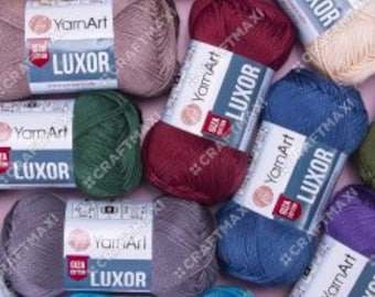 Yarnart Luxor, Mercerized Giza Cotton, Baby Yarn, Amigurumi Yarn,  Bag Yarn, Hat Yarn, Belt Yarn