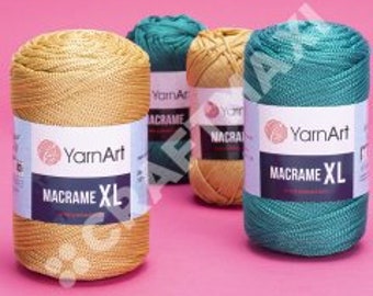 Yarnart Macrame XL, Macrame Wall Ornament Yarn, Macrame Basket Yarn, Macrame Bag Yarn, Polyester Macrame Rope