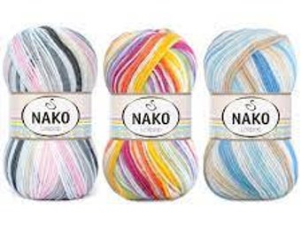 Nako Lolipop, Baby Yarn, Soft Yarn, All Baby Products, Blanket Yarn, Vest Yarn, %100 Premium Acrylic Yarn,Turkish Yarn
