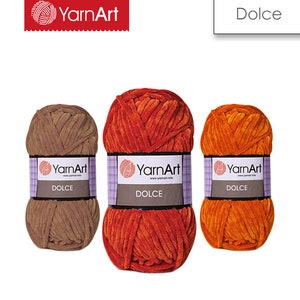 Yarnart Dolce, Samtgarn, SweaterGarn, Weste Garn, Amigurumi Garn, BabyGarn, Decke Garn, Soft Yarn, Micro Polyester Garn