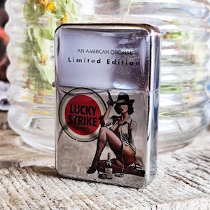 Cigarette Case Vintage Zippo Lucky Strike 1994 Brass Metal