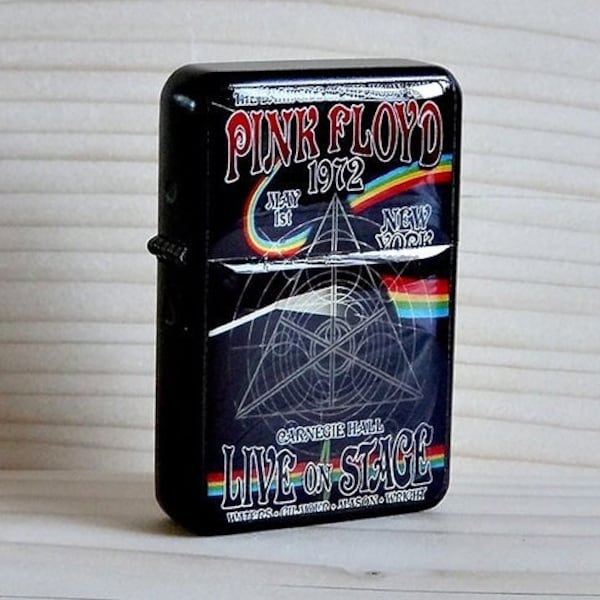 Vintage Pink Floyd Unique Handmade Flip Top Lighter FREE ENGRAVE Windproof Petrol Gasoline Cigars Cigarettes Refilled Flip Top Retro Lighter