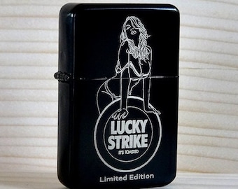 Cigarette Case Vintage Zippo Lucky Strike 1994 Brass Metal