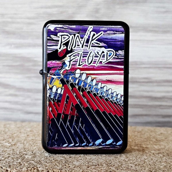 Vintage Pink Floyd Handmade Handicraft Windproof FREE ENGRAVE Petrol Gasoline Cigars Cigarettes Refilled Flip Top Style Retro Lighters