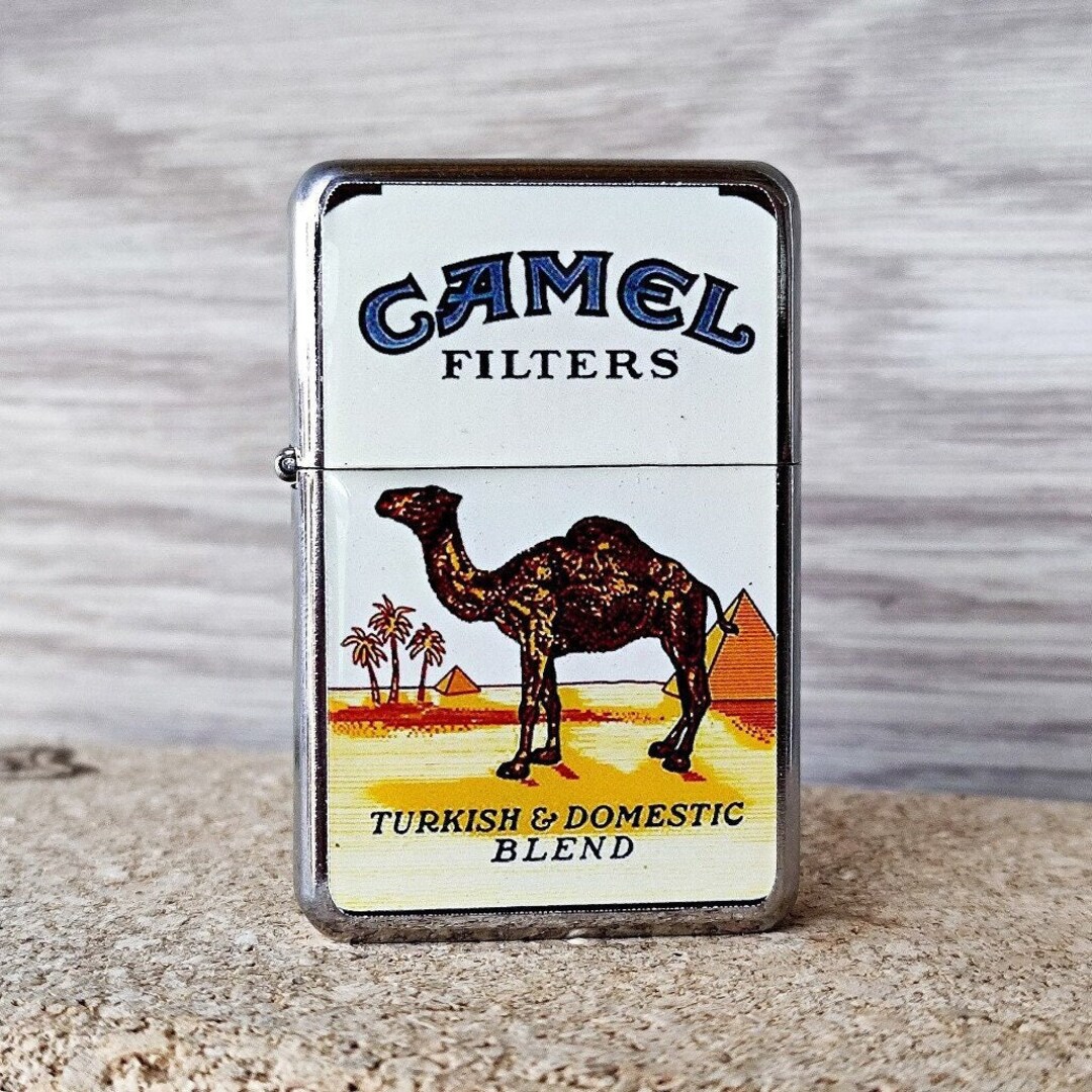 Vintage CAMEL Style Handicraft Windproof FREE ENGRAVE Petrol 
