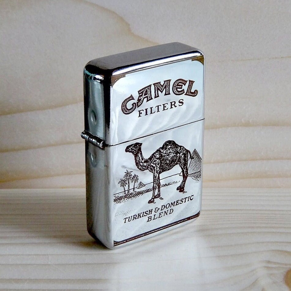 Vintage Engrave CAMEL Cigarette Flip Top lighter FREE ENGRAVE Windproof Petrol Gasoline Cigars Cigarettes Refilled Flip Retro Lighters