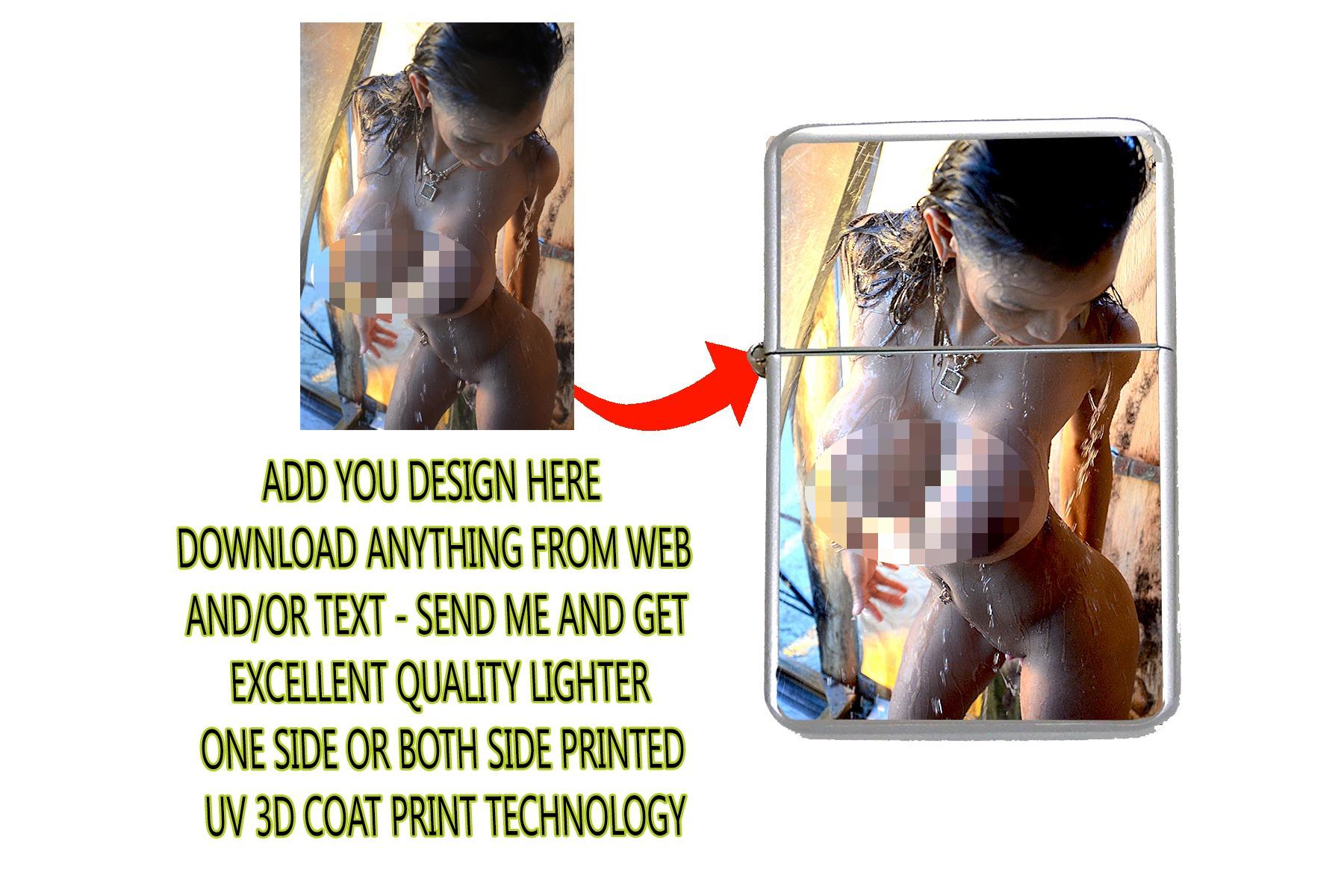 Customized Personalized New FLIP Sexy Erotic Lighter Your Own Project Photo Text on Windproof ENGRAVE Petrol Gasoline Cigars Cigarettes