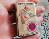 Vintage pre-owned Lucky Strike Style Handicraft Windproof Rainproof Petrol Gasoline Cigars Cigarettes Refilled Zippo Style Retro Lighters