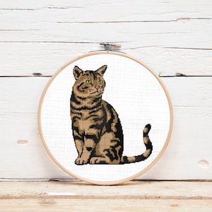 Cross Stitch Pattern Cat, Cross Stitch Pattern PDF, Cross Stitch Chart PDF, Cross Stitch Pattern Animals Cute Cross Stitch Pattern Printable