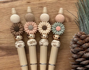 Beaded Pens | Daisy | Wildflowers | Boho | Silicone Beaded | Daisies | Custom | Cute Gift Ideas | Teacher Gift Ideas | Mom