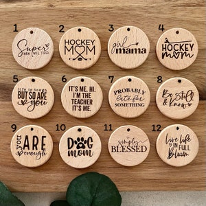 Custom wood charms hotsell