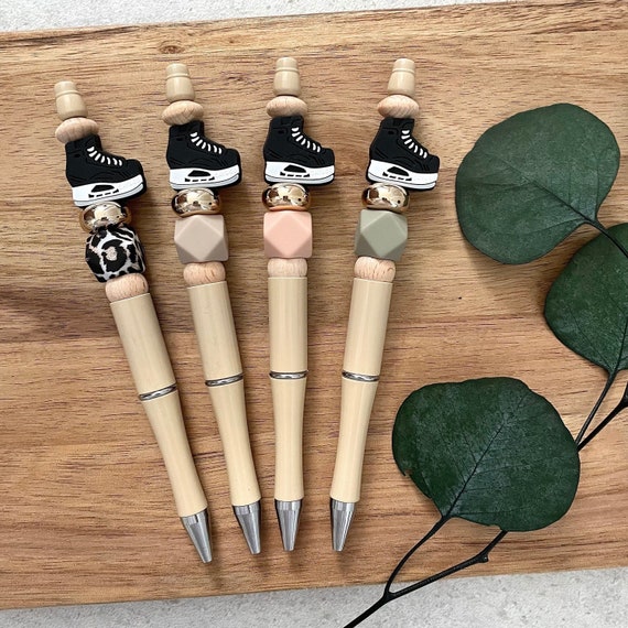 Beaded Pens | Hockey Skate | Hockey Gift Ideas | Silicone Beaded | Hockey Mom | Manager | Coach Gift Ideas | Rink Life | Cute Gift Ideas