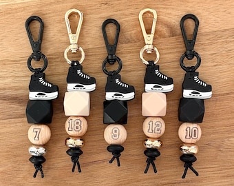 Keychains | Silicone Beaded | Custom Hockey Keychain | Hockey Mom | Rink Life | Coach | Hockey Team Gift Ideas | Hockey Numbers | Mama | Gma