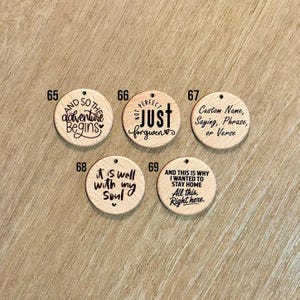 Custom Laser Engraved Wood Car Charm: Silicone Beaded Rearview Mirror Hanging Charm, Eucalyptus, Monstera Leaf, Daisy, Wildflowers, Cactus image 7