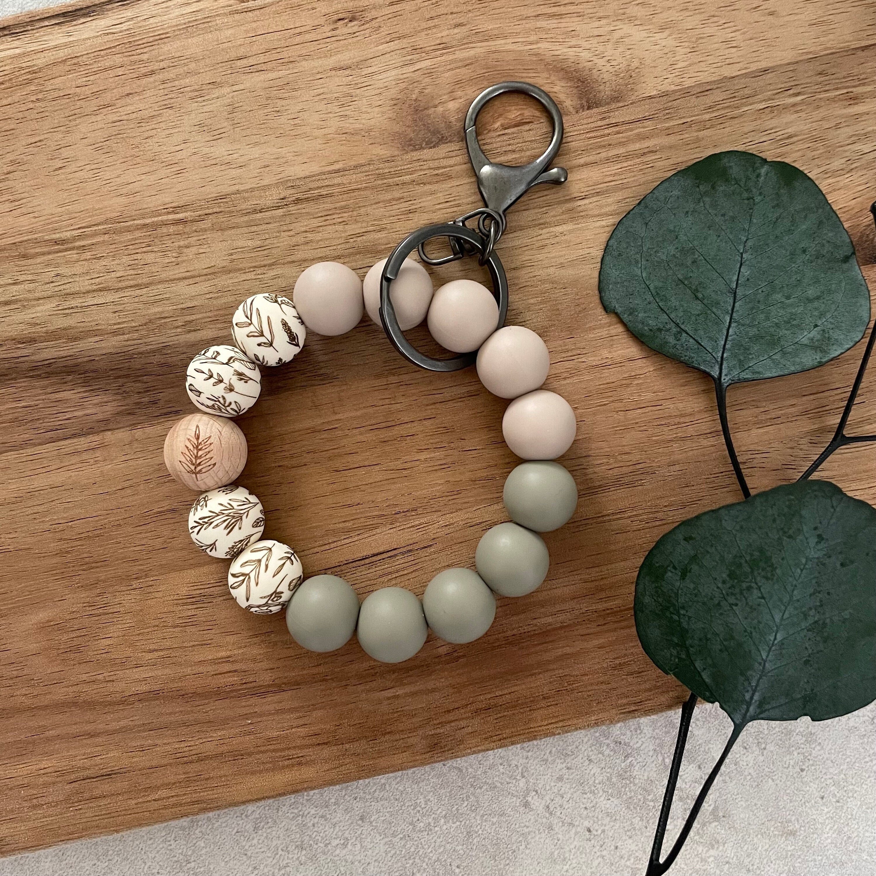 Chunky bead keychain sale