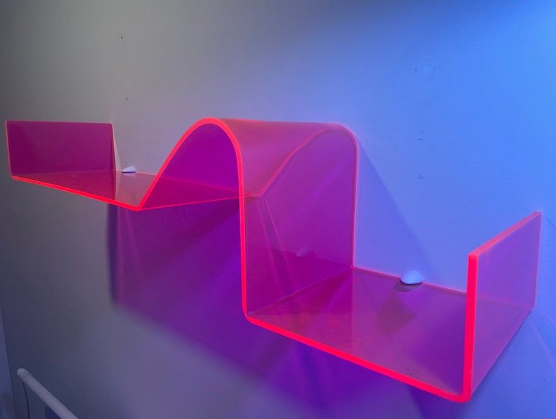 Fluorescent Acrylic Wave Shelf image 8