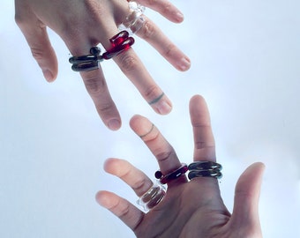 Lucite Twist Rings